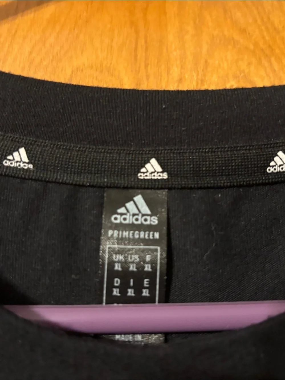 adidas Black Short Sleeve Logo Tee